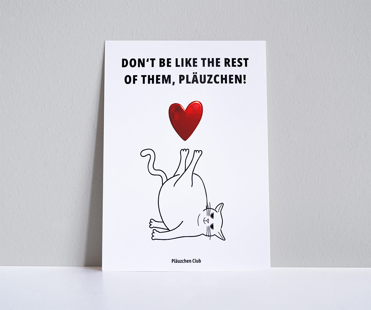 "Don't be like"  Pläuzchen Club Postkarten 3er Set
